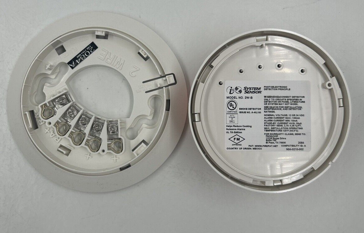 System Sensor 2W-B Smoke Detector 2-Wire White