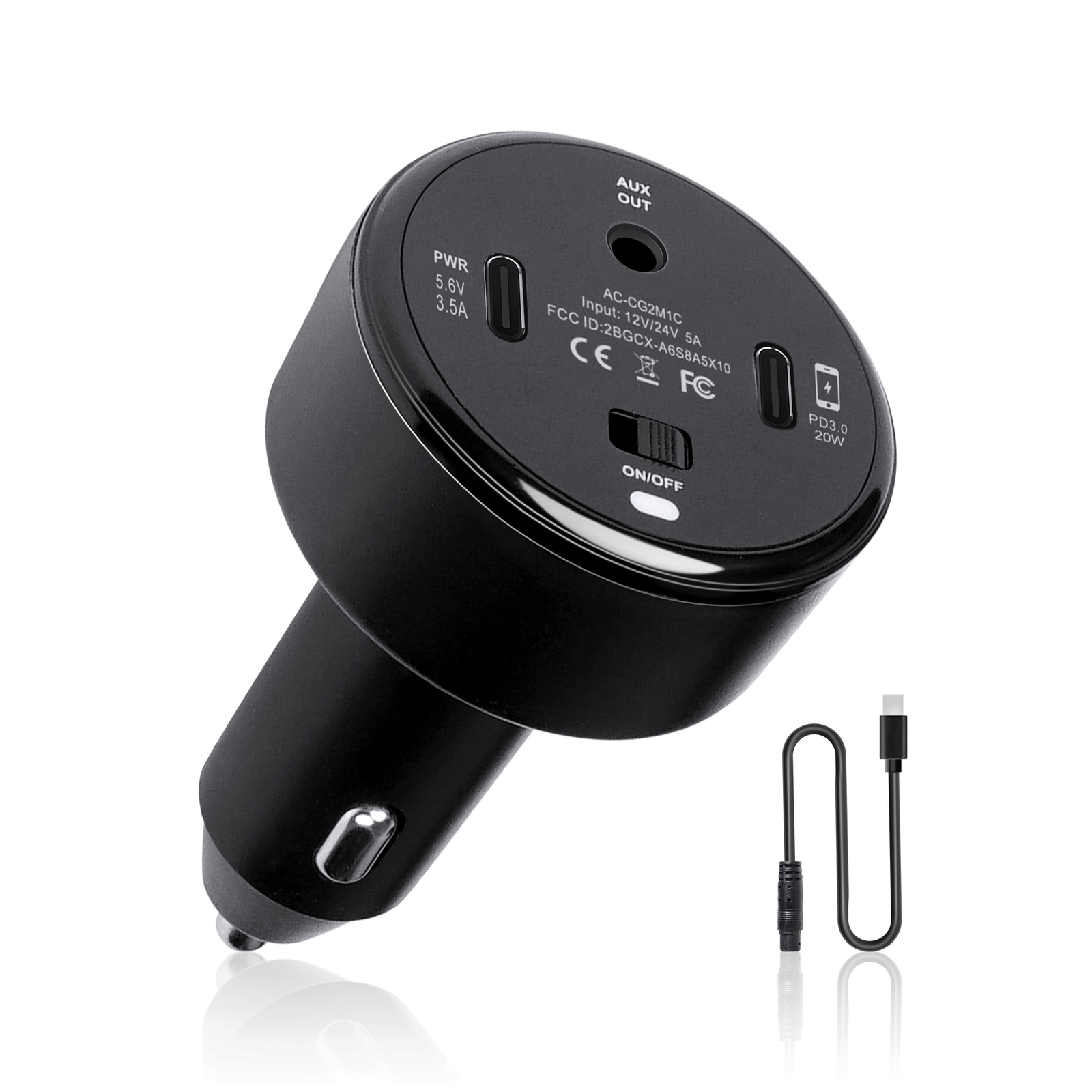 ATOTO Car Cigarette Lighter Fast Charger Power Adapter for ATOTO P5/P8/P9 Series