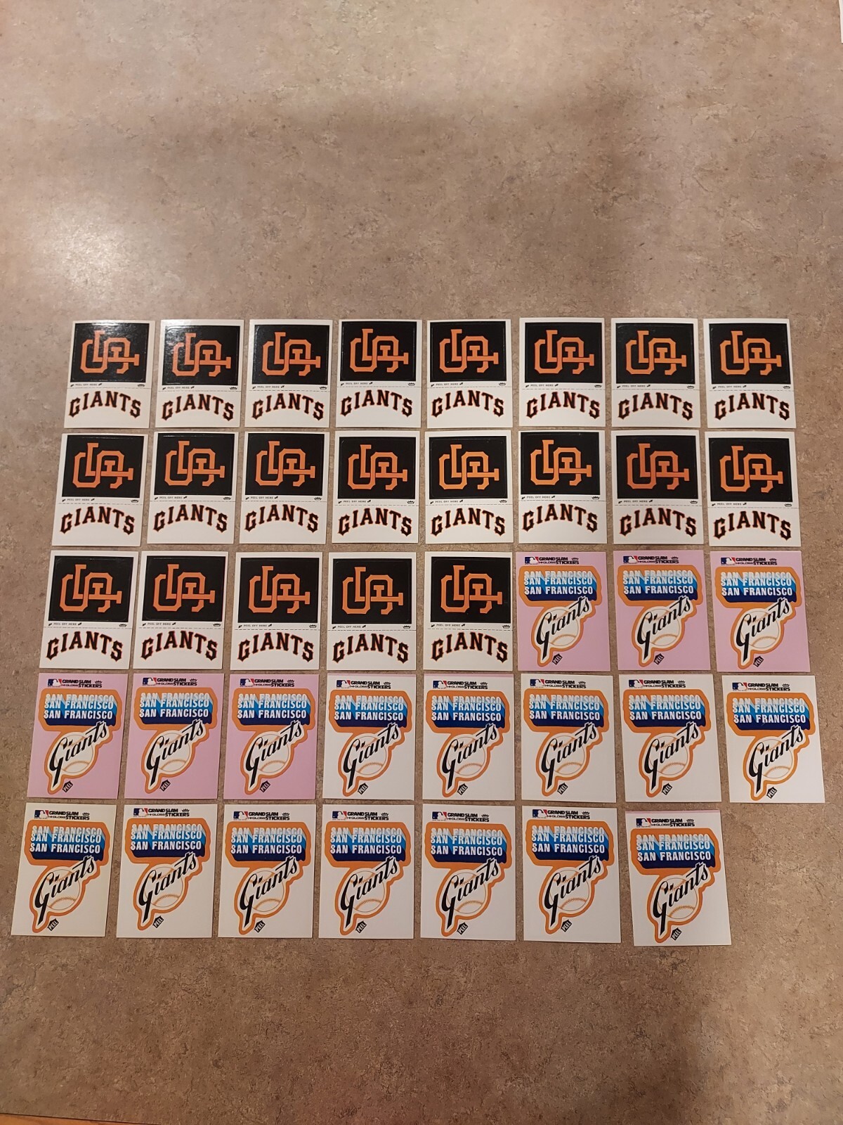 Lot Of 39 San Francisco Giants 1979 Fleer Grand Slam Baseball Vintage Stickers