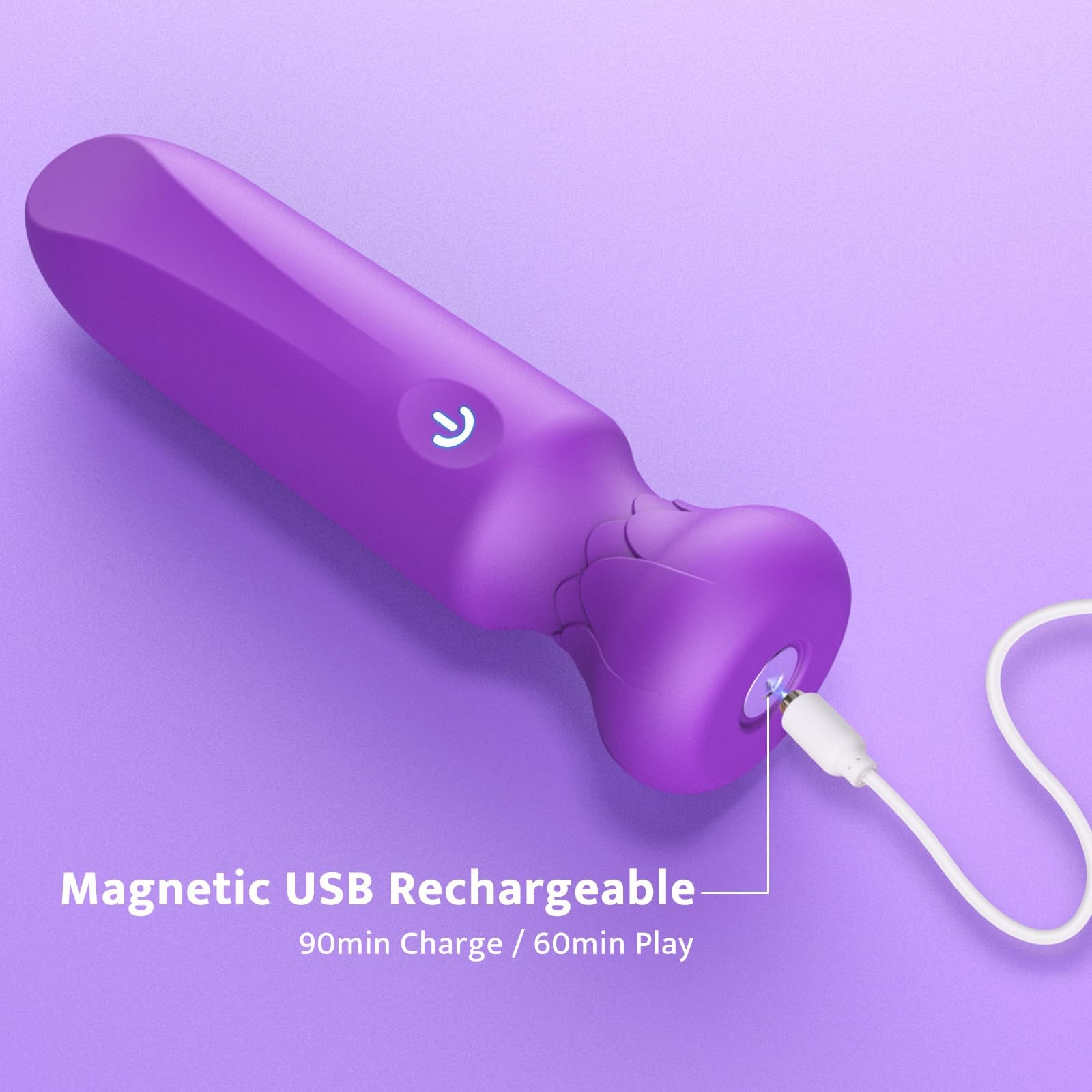 Mini Bullet Vibrator, 9Speed Clitoral Stimulator, Rechargeable, Purple
