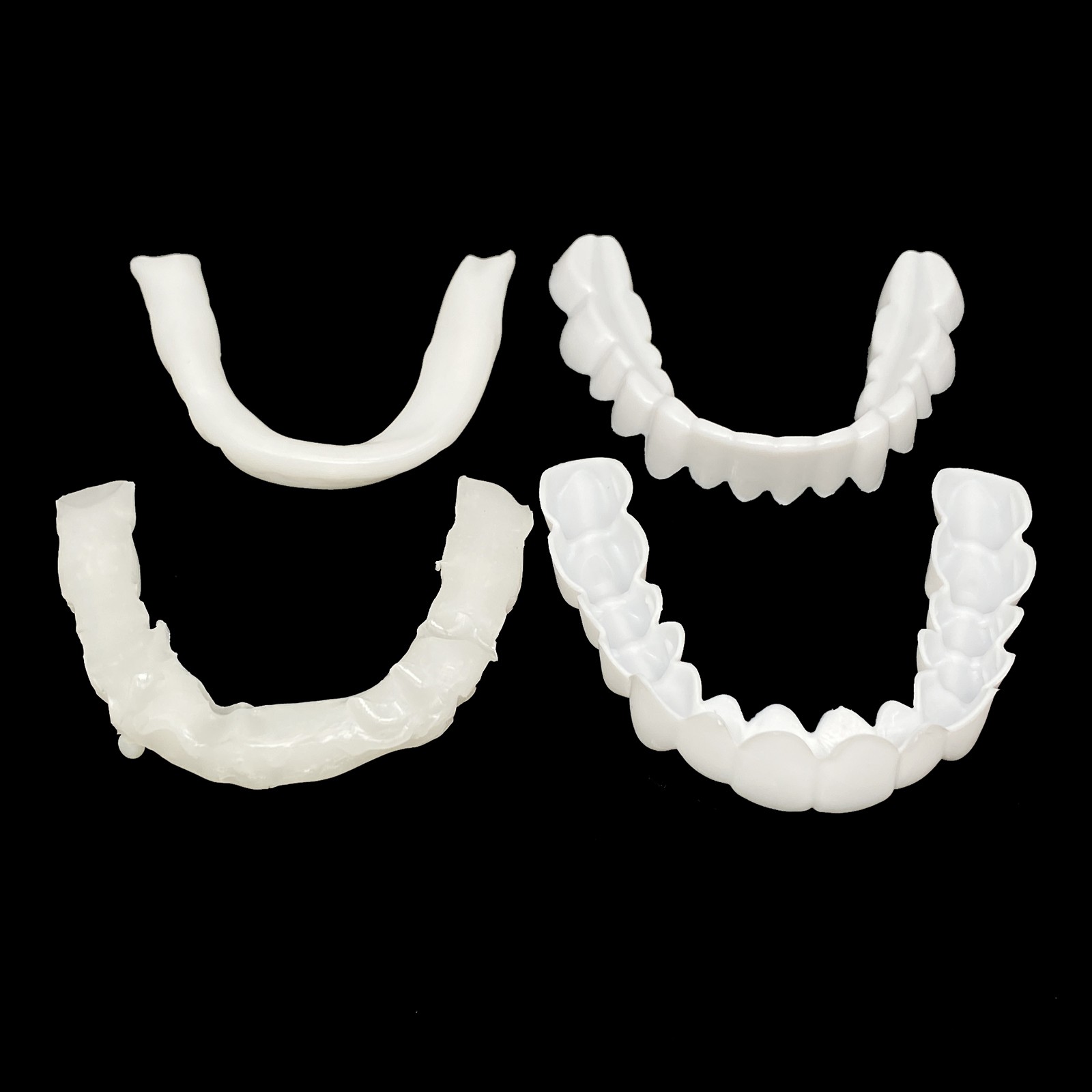 Upper + Lower False Teeth Dental Veneers Denture Tooth Cover Set