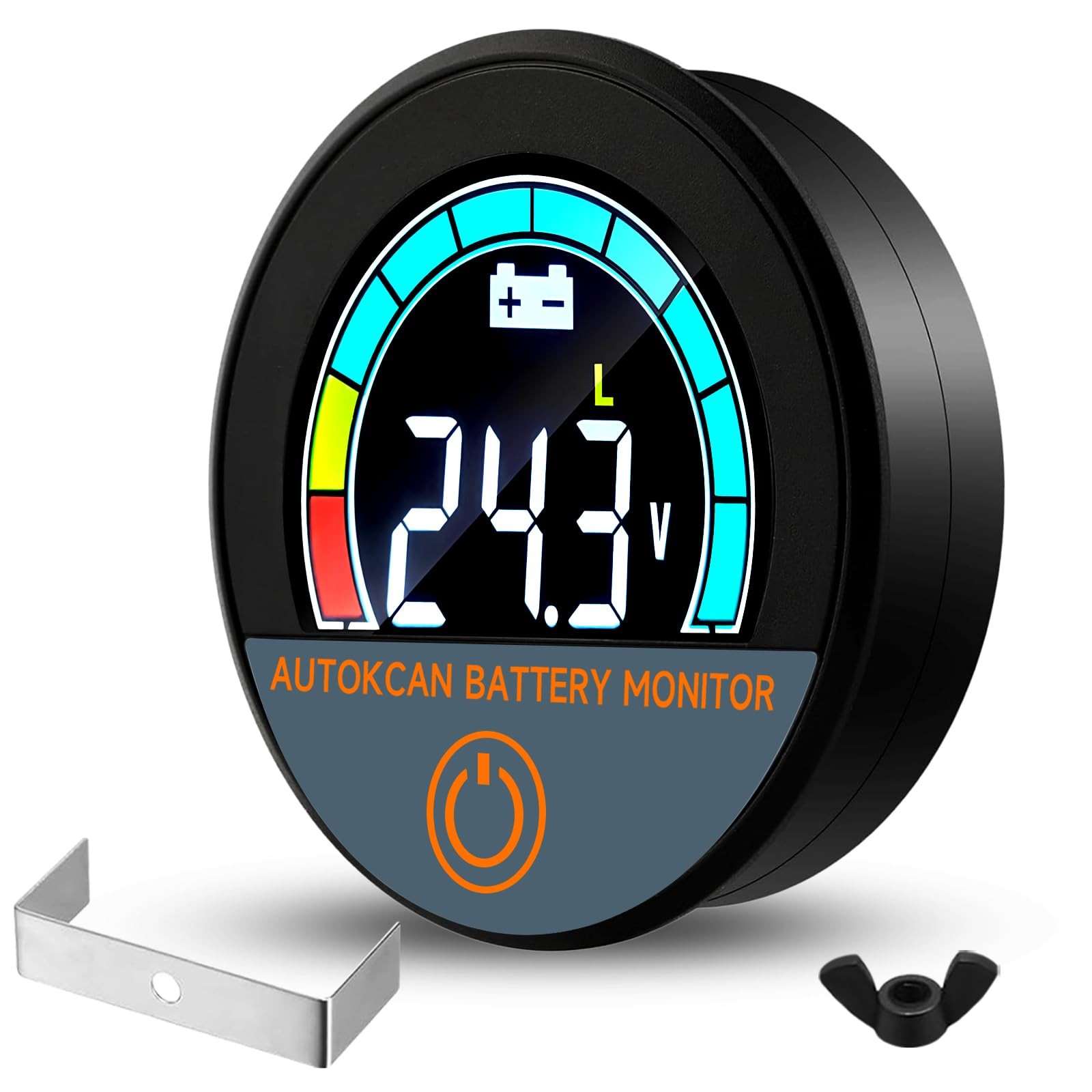 Battery Monitor Voltage Meter DC 12V 24V 48V 60V 72V 84V Waterproof Black