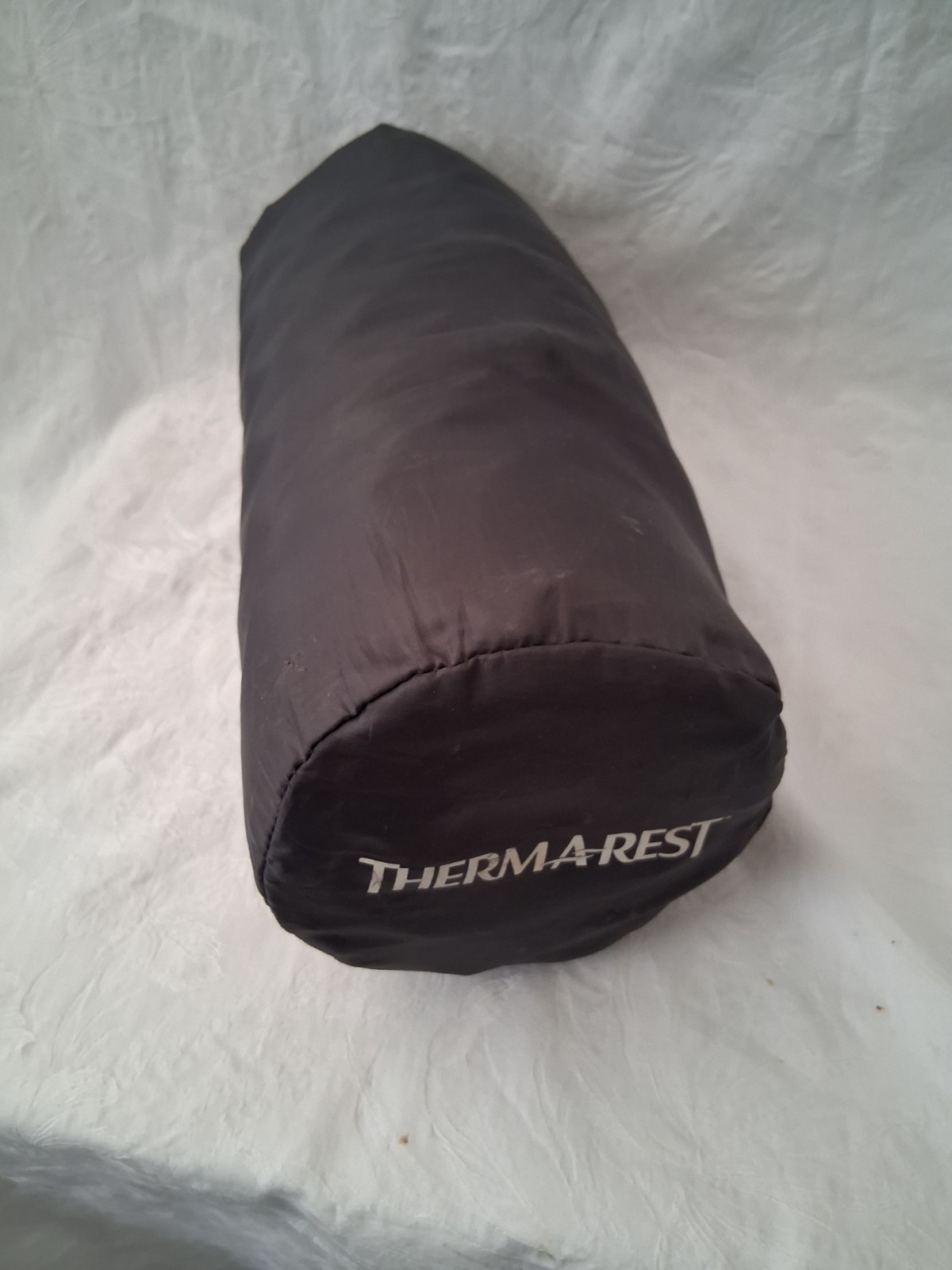 Therm-a-Rest Inflatable Single Sleeping Pad Roll-Up w/ Stuff Sack Gray/Orange