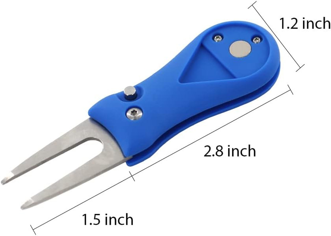 Golf Divot Repair Tool Switchblade Divot Tools with Golf Ball Marker Pop-Up Butt