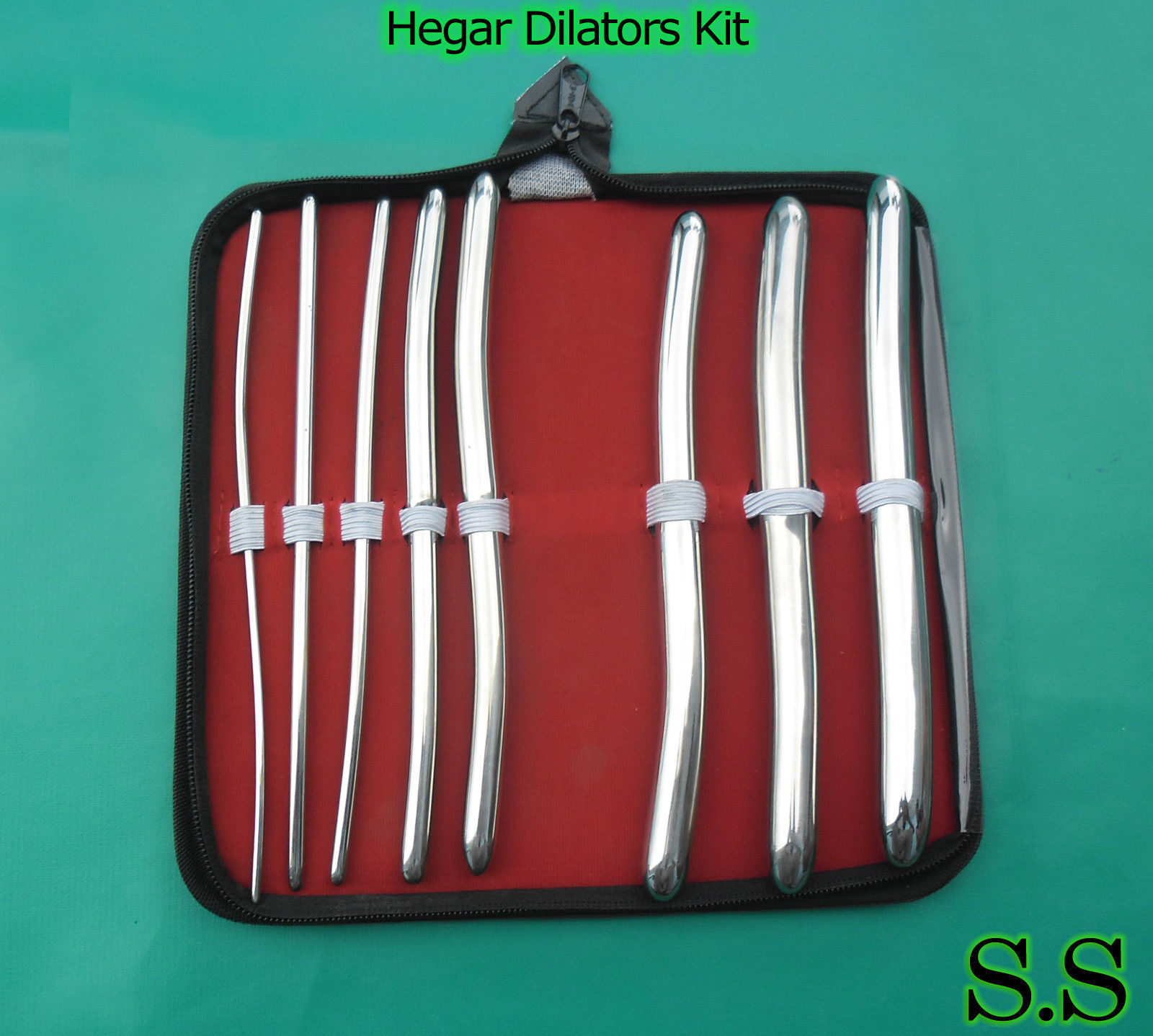 2 Hegar Uterine Dilators Set of 8 Pcs