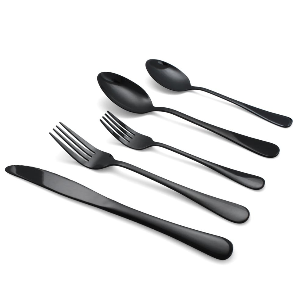 Elyon Luly Mirror Colored Stainless Steel Flatware Set 20, 40, 60 Pieces