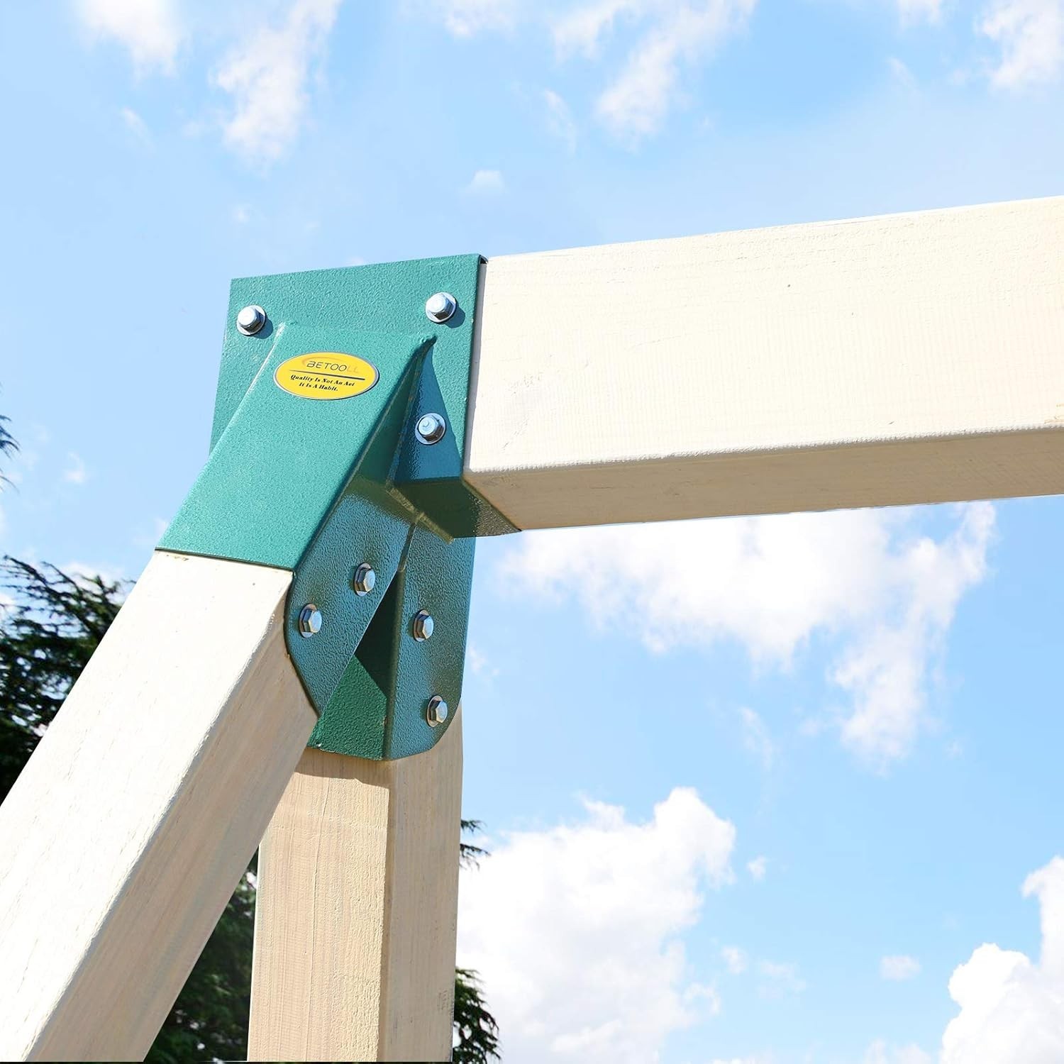 A-Frame 2 Brackets Swing Set Bracket with Mounting Hardware Green