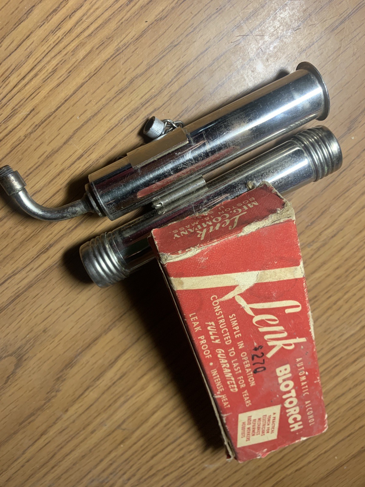 LENK Automatic Alcohol Blotorch –Very Good condition Original Box
