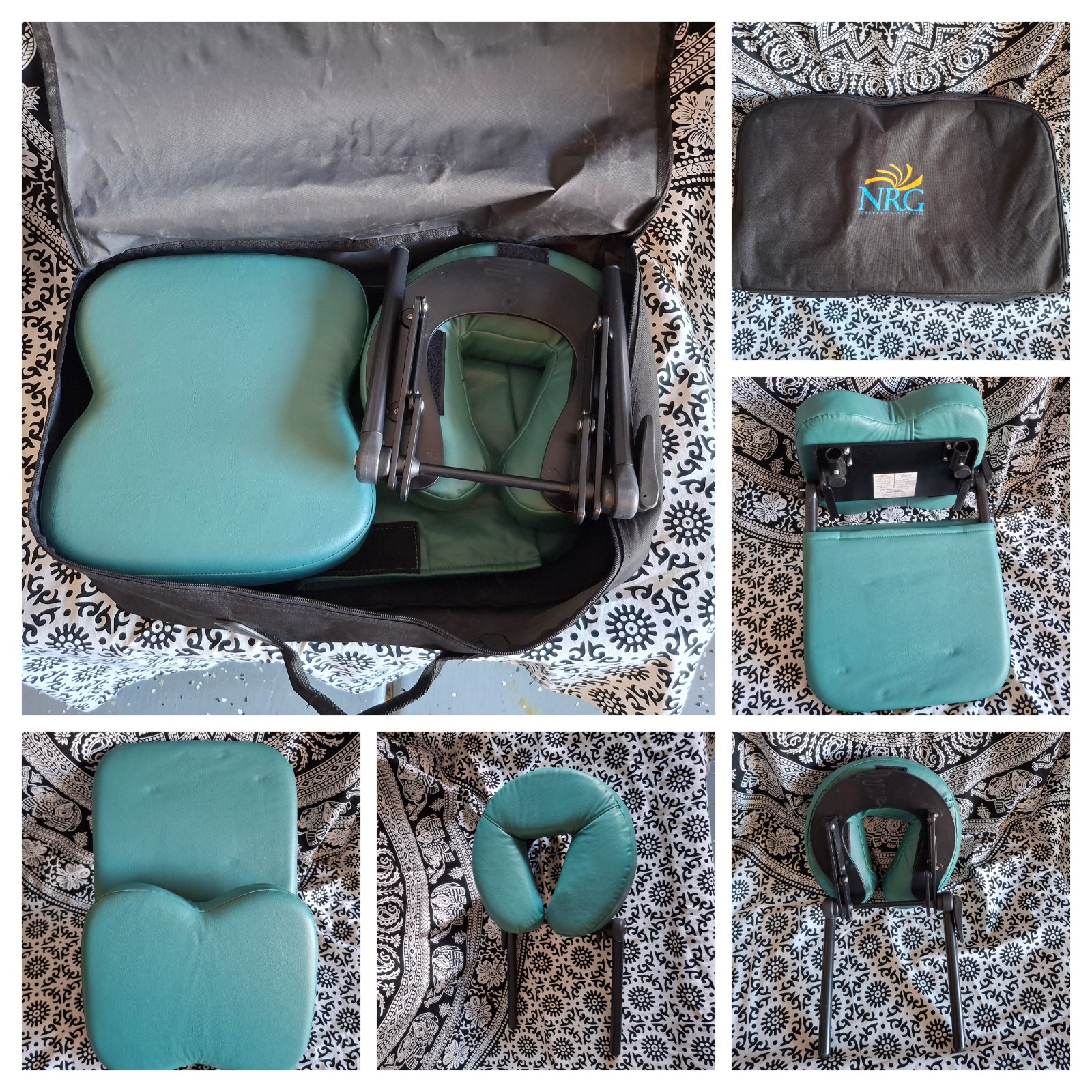 NRC: Foldable Travel Desktop Adjustable Face Head Rest Cradle Kit (GUC)