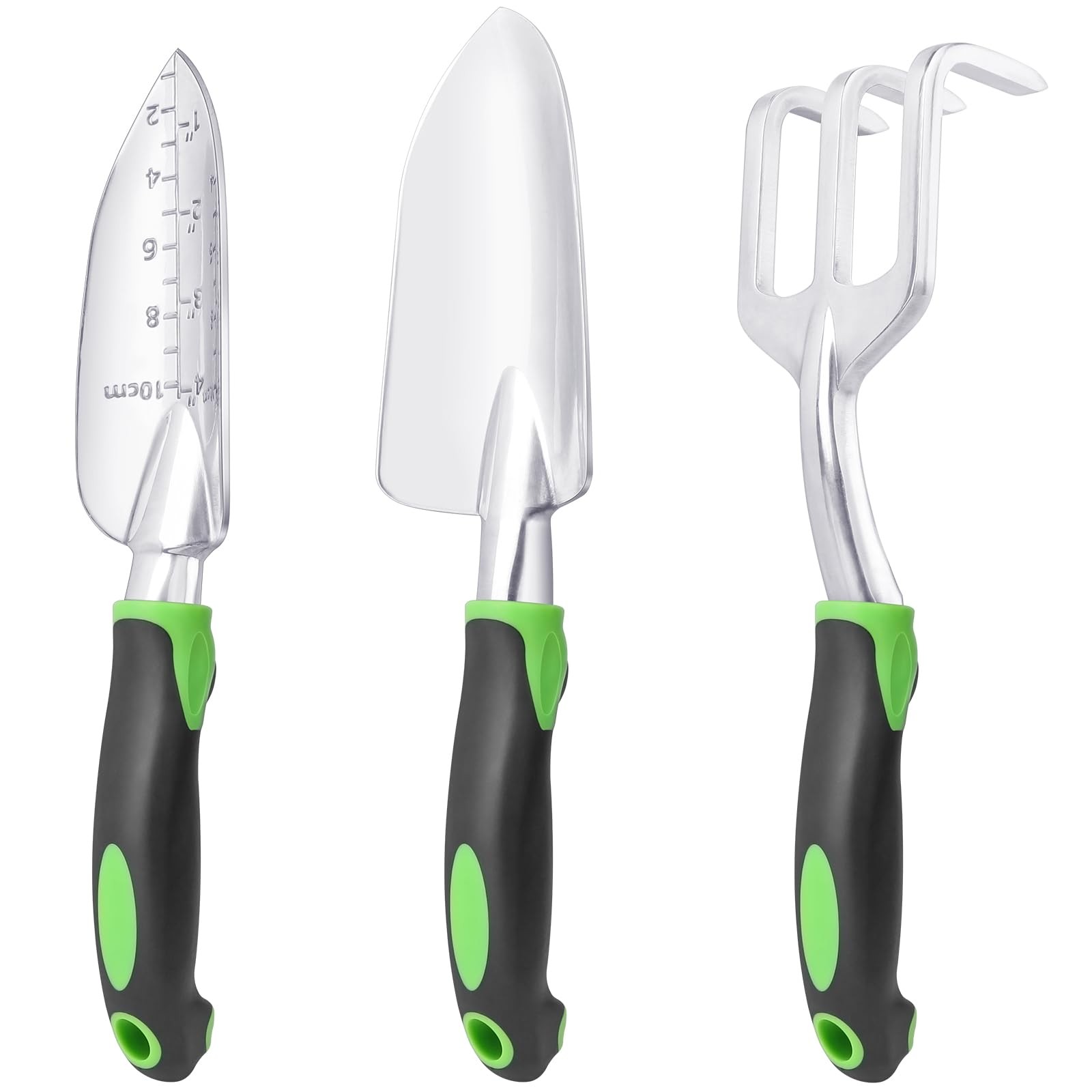 Garden Tools Set, 3 Pack Heavy Duty Gardening Set Include 3 Pack, Green