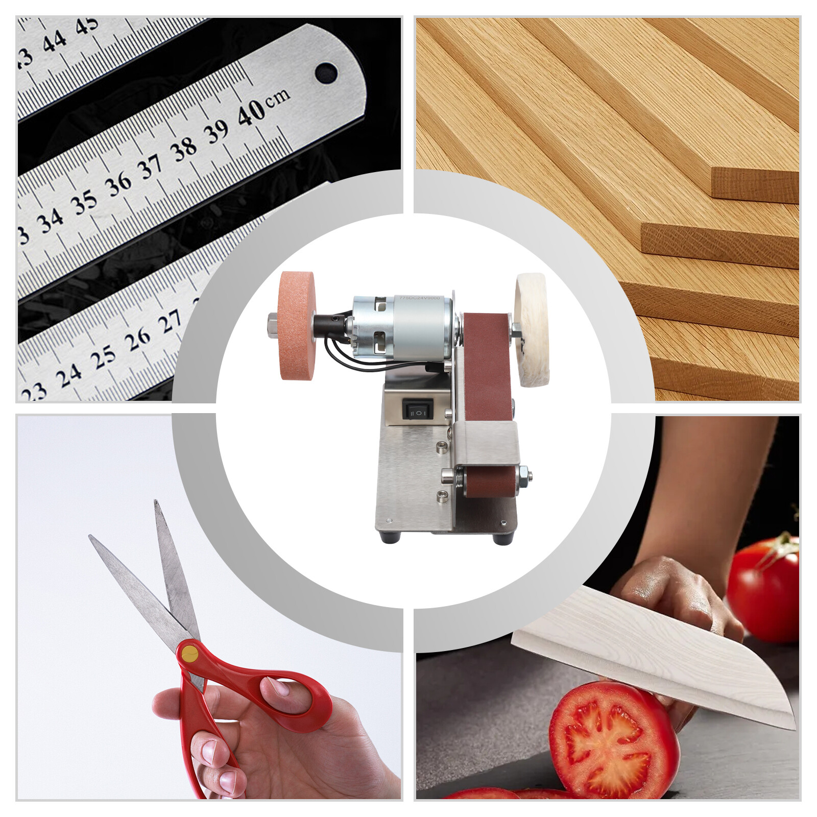 150W Mini Belt Sander with 7 Speed Settings and Adjustable Table Angle