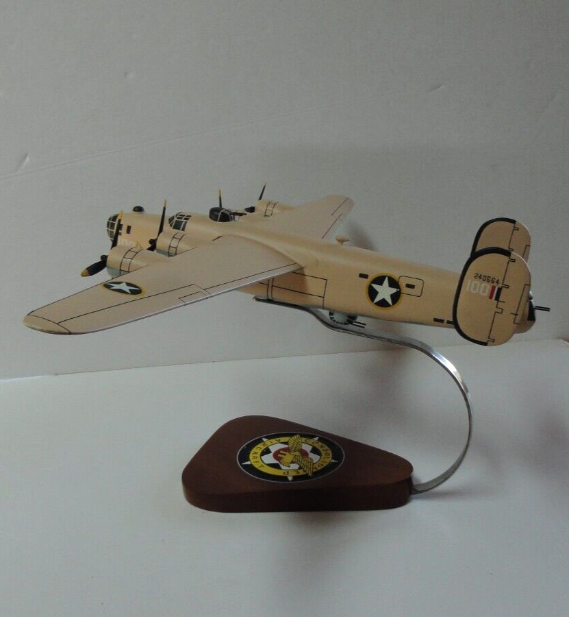 Handmade "B-24D Liberator Ploesti Raid" Mahogany  Desktop display model