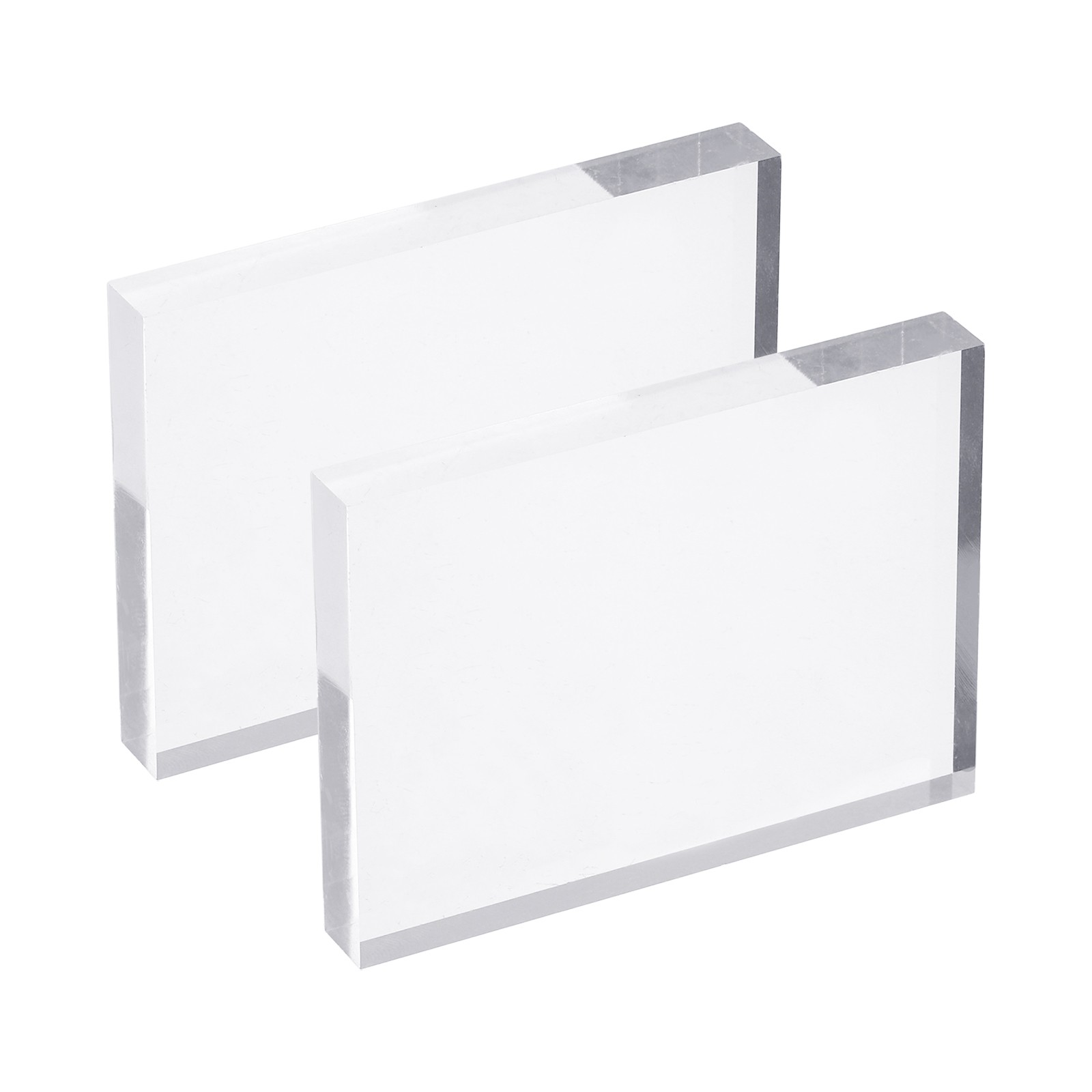 Acrylic Stamp Block, 2 Pack Clear Block Mounting Blocks Set Rectangle