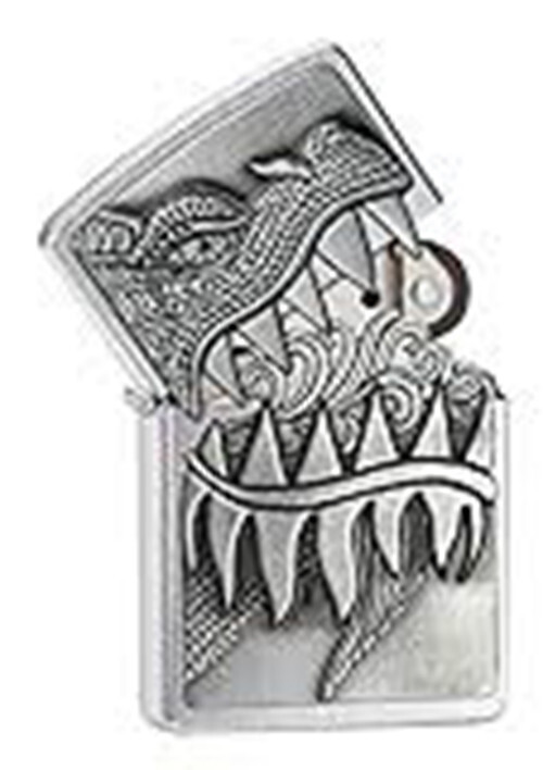 Zippo Dragon Teeth Brushed Chrome 28969 NEW