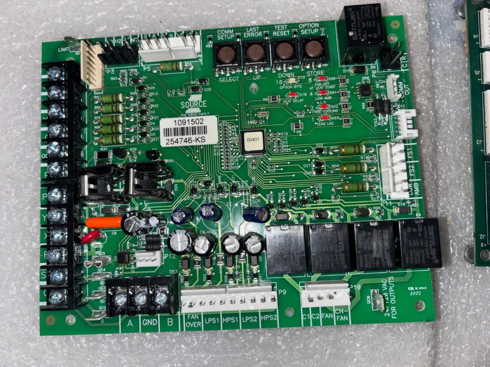 SOURCE 1 YORK 1091502 CONTROL BOARD HVAC 254746-KS
