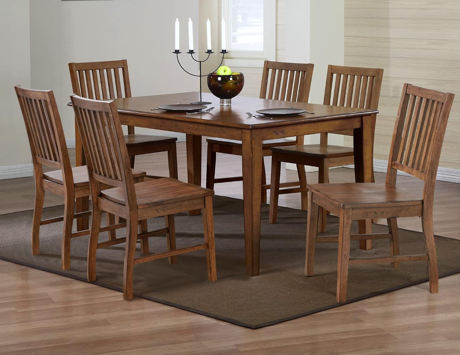 Simply Brook Dining Table Set, Amish Brown