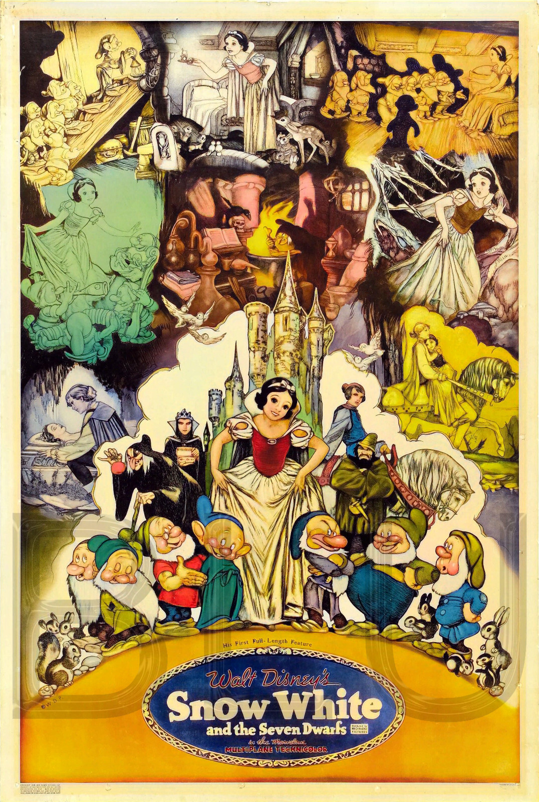1937 Snow White and the Seven Dwarfs Movie Poster 13 x 19" Photo Print