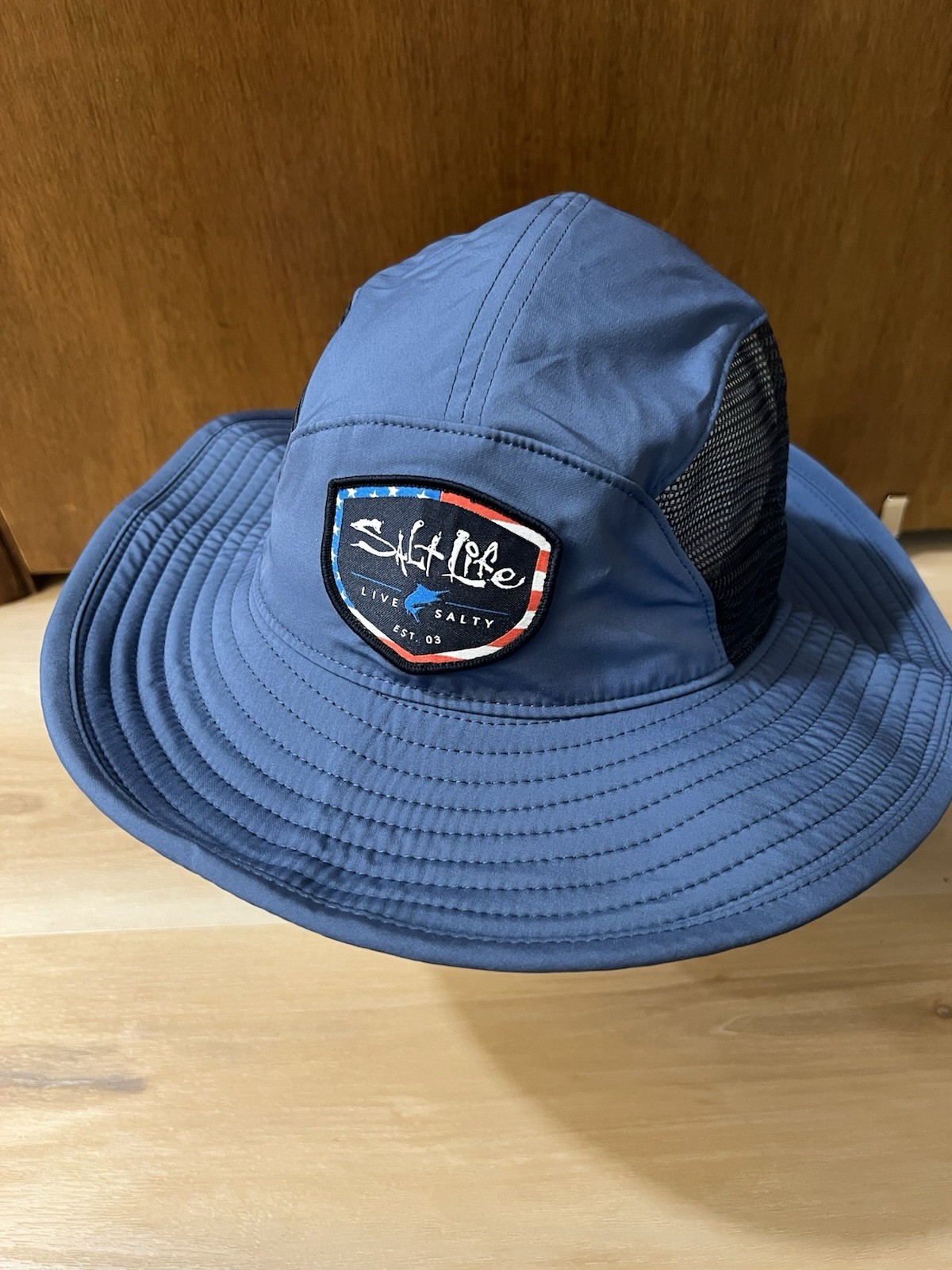 NWT Salt Life OSFM Canton Blue Atlain Boonie Bucket Hat Outdoor Mesh