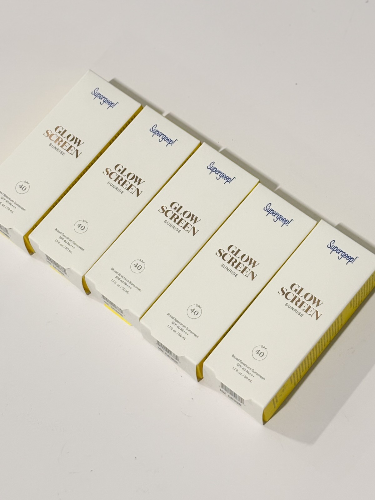 NEW Lot Of 5 Tubes Of Supergoop Glow screen Sunrise SPF 40 Exp 9/2026 sunscreen