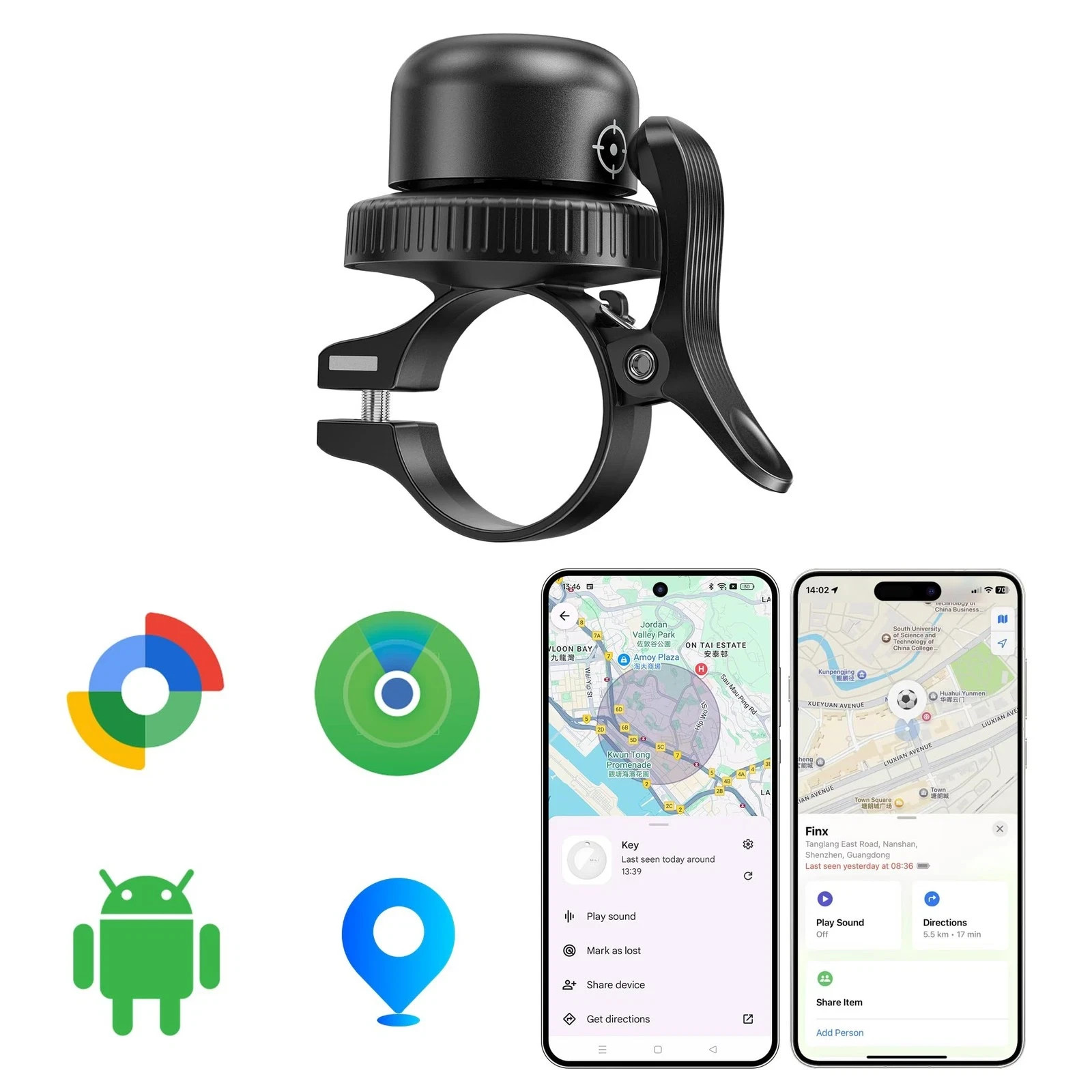 URTOPIA Bicycle Tracker Kit Anti-Theft Apple Find My Bluetooth ST-2307