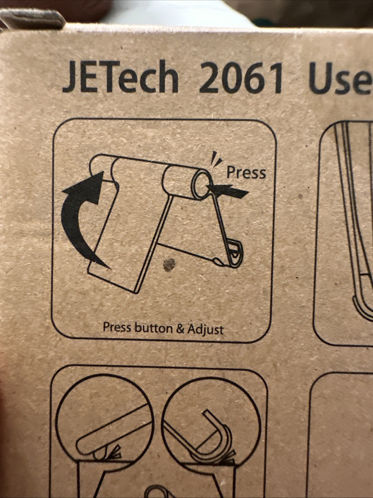 JETech Tablet Stand, Adjustable Portable Desktop Holder, Silver