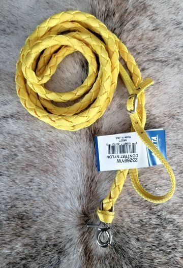Action Company Barrel Reins Nylon Web Braided NEW Yellow
