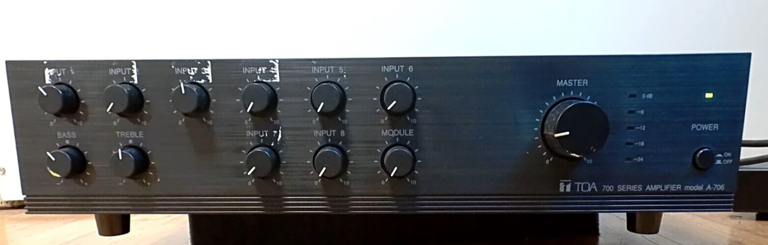 TOA A-706 - 8 Channel Integrated Mixer Amplifier - USED