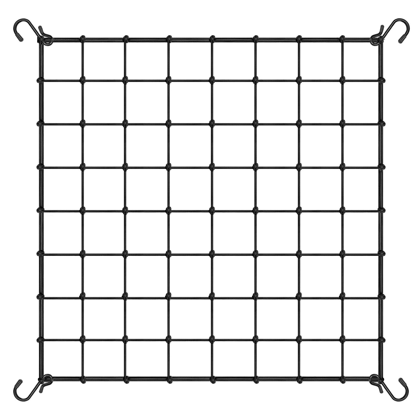 VIVOSUN 4 x 4Ft. Elastic Trellis Netting 4x4ft stretched size-3mm d, Black