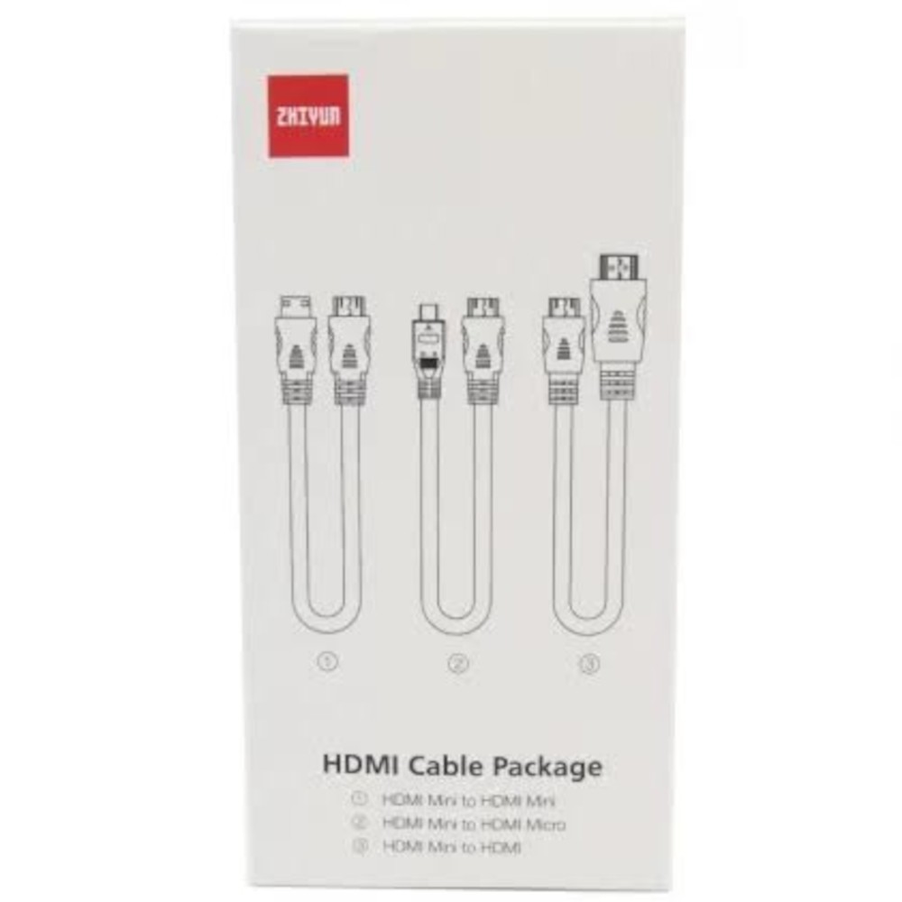 Zhiyun HDMI Cable Package HDMI Mini to Mini, Mini to Micro, Mini to HDMI Bundle