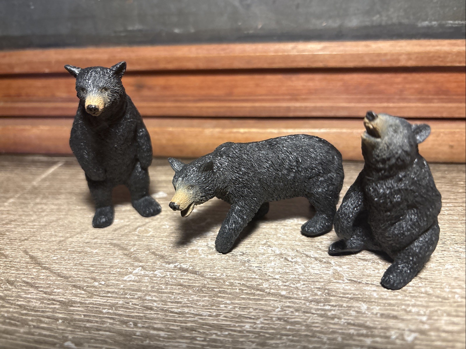 Vintage Blackbear Family North American Wildlife Set Toy Animal Figure Lot G16