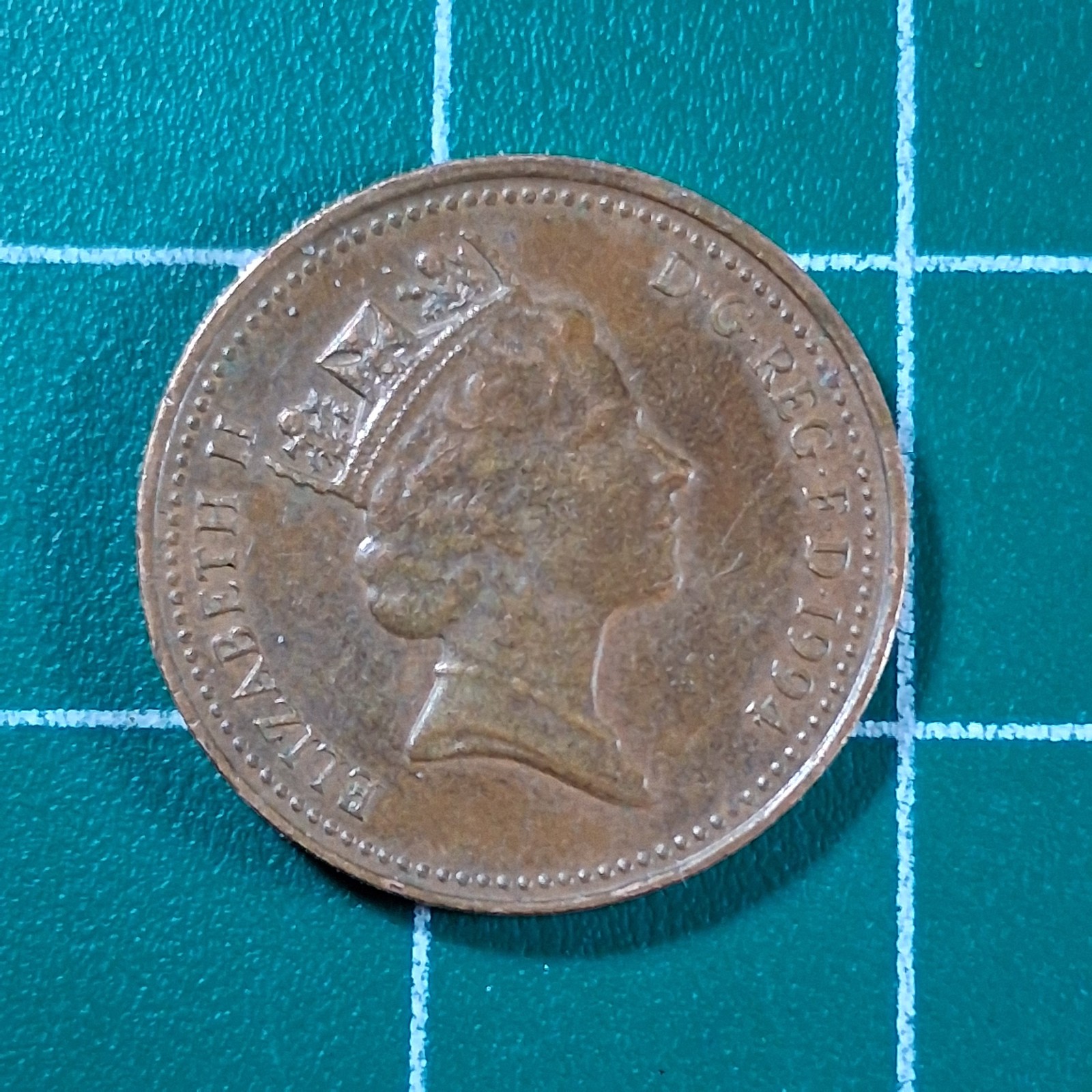 1994 Great Britain Elizabeth II / Crowned Portcullis 1 Penny Currency Coin