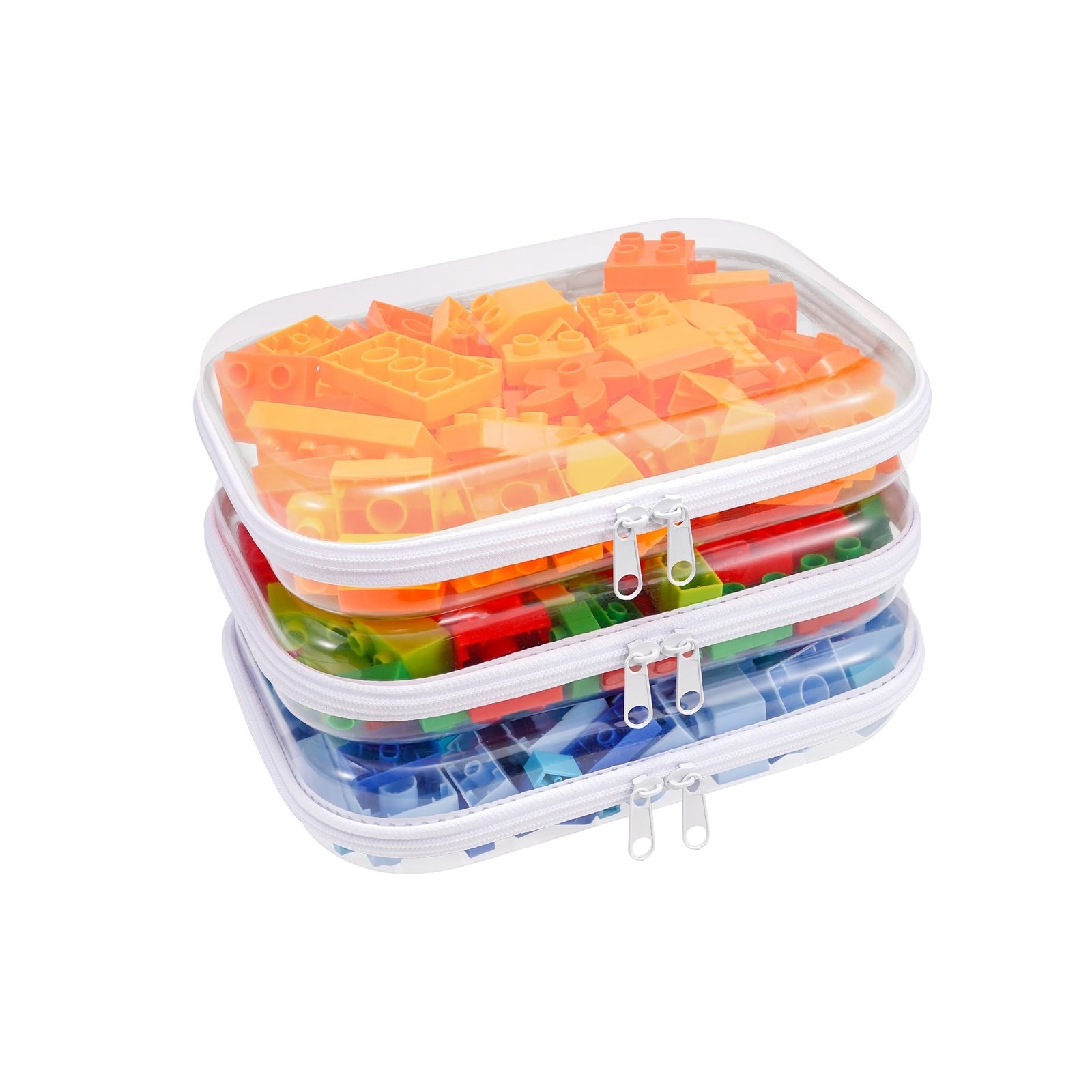 Clear Hard Shell Zipper Case,3PCS Transparent Clear Zipper Pouc... FAST USA SHIP