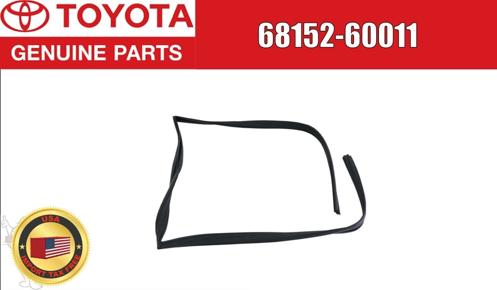 TOYOTA Land Cruiser Genuine RUN, REAR DOOR GLASS LH 68152-60011 OEM Japan