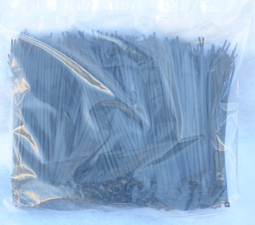 2000 PCS 11" 50 Lbs Black Nylon Cable Wire Zip Tie UV Resistant Outdoor Ties