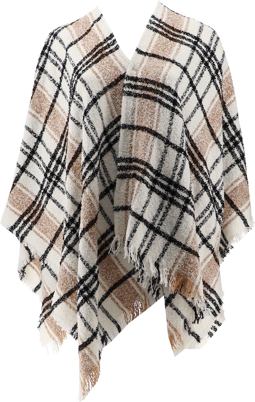 Colleen Lopez Boucle Wrap Fringe Trim IVORY XS/S NWOT (49)