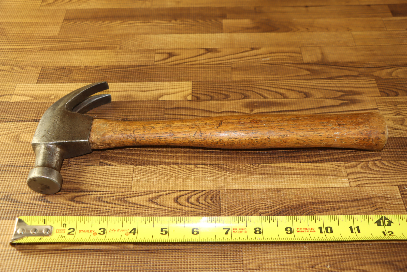 Vintage CLIPPER Claw Bell Hammer Wood Handle