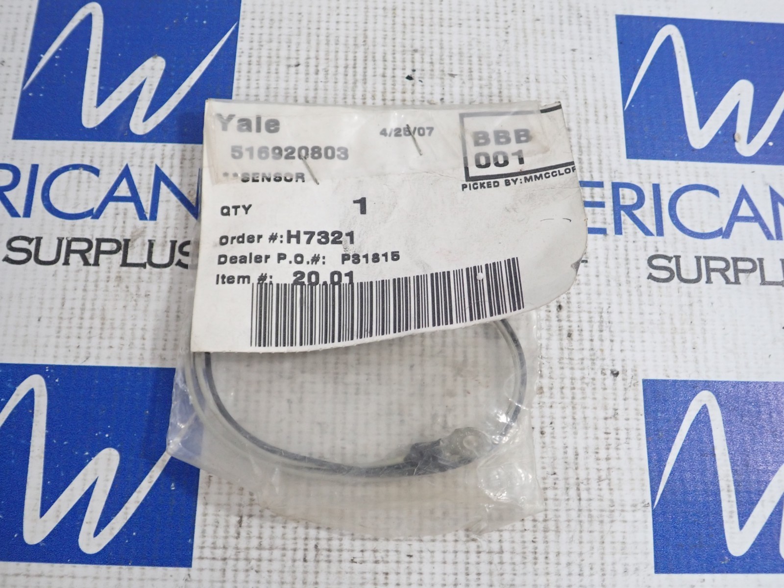 New Yale 516920803 Sensor - Fork Lift Sensor Part