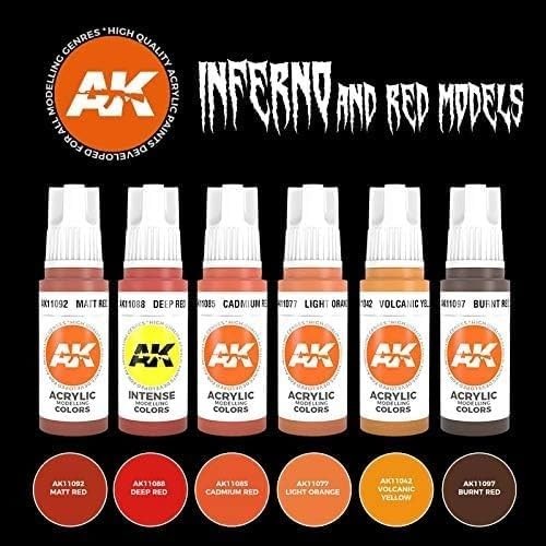 AK Interactive 3rd Generation Acrylics 11604 Inferno and Red Creatures