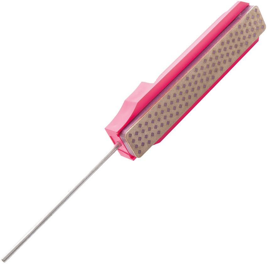 Gatco Fine Diamond Hone Pink ABS 8.5" Four Sided Knife Sharpening Rod 16003