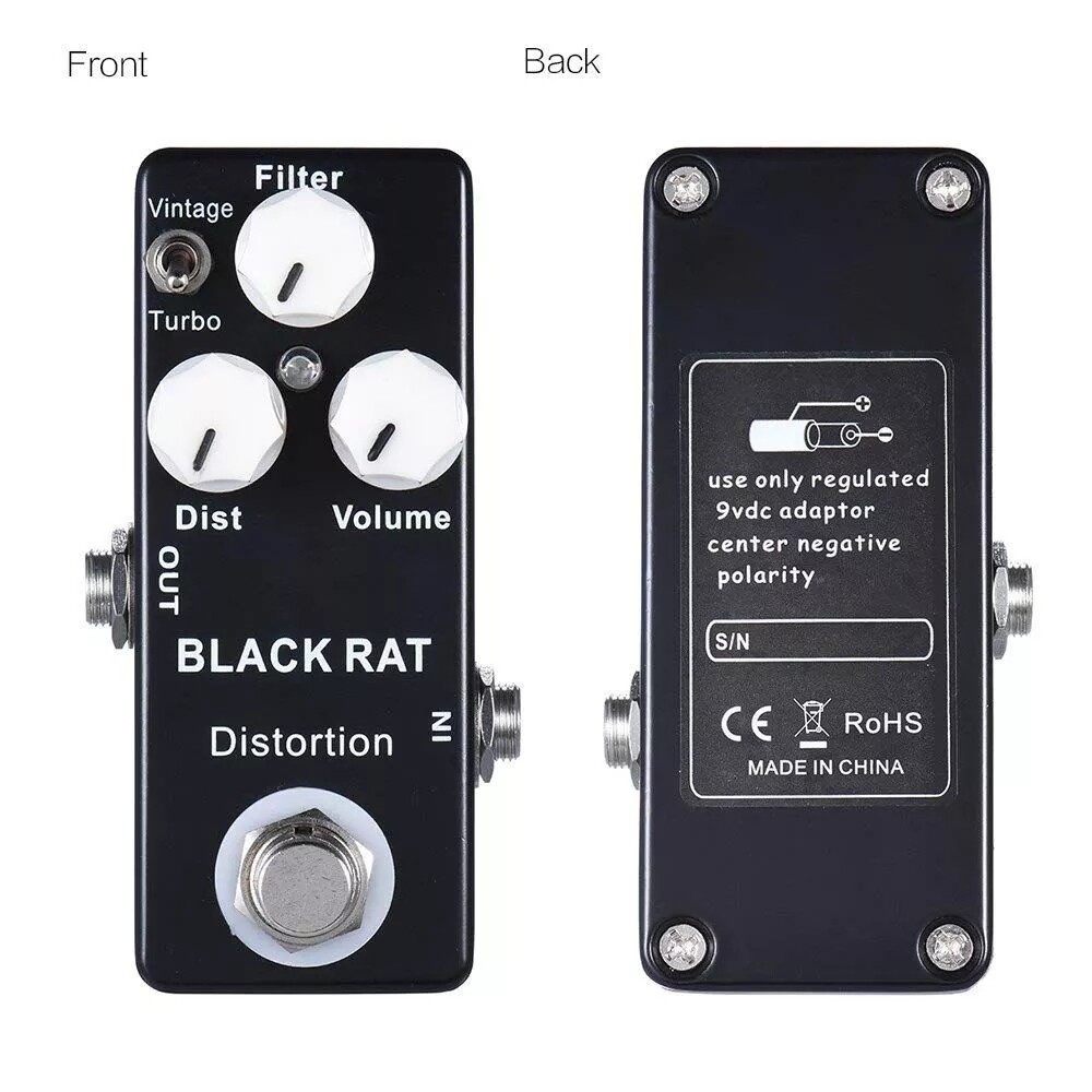 Mosky Classic Rat T- turbo Rat Distortion Guitar Effect Pedal LED Indicator