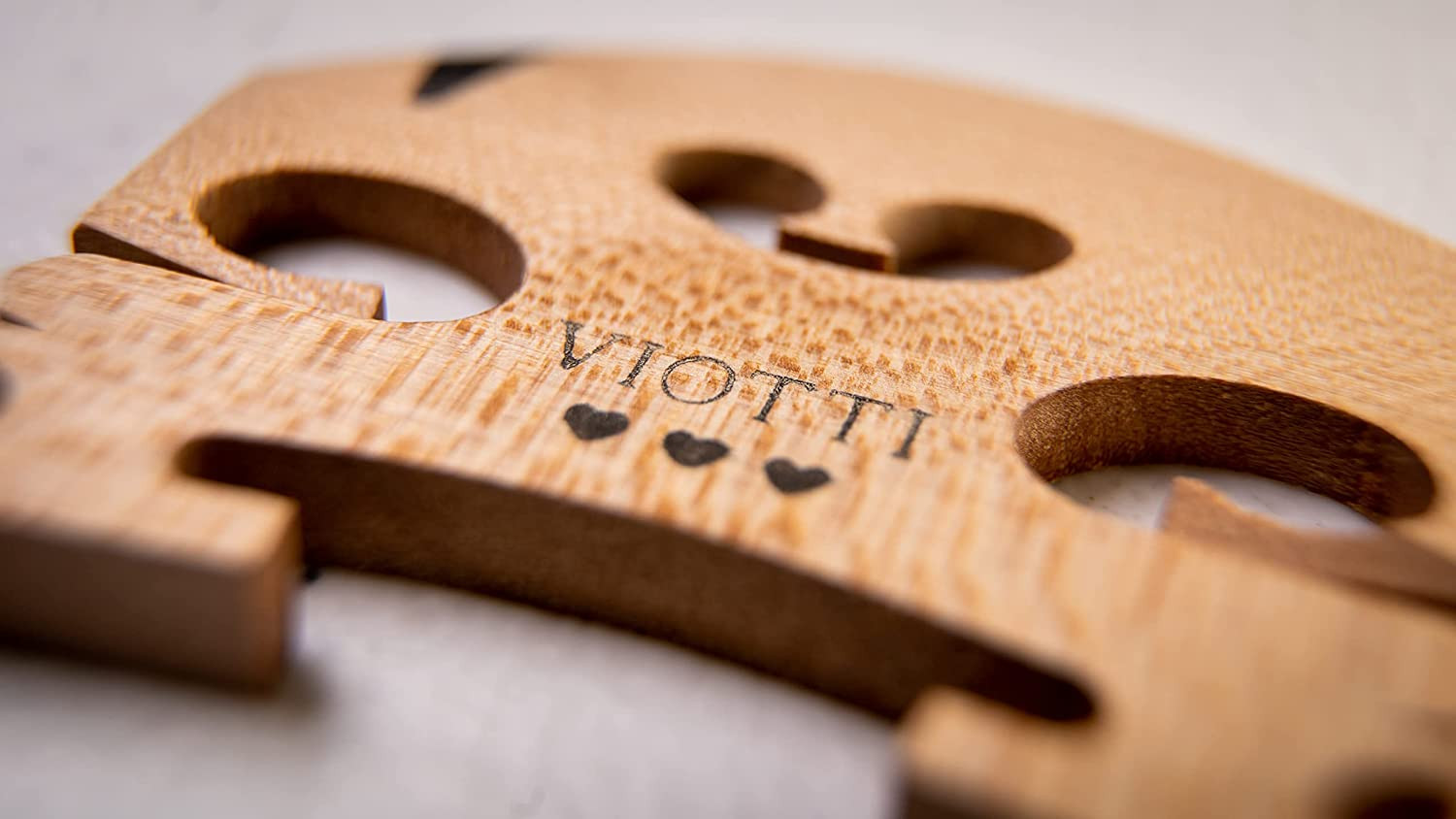Violin Bridge 4/4: Finer Grade Solid Maple Violin Bridge, Pre-Cut & Pre-Fitted t