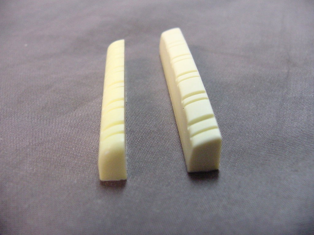 2 PRE-FITTED UPPER NUTS FOR TWELVE STRING GUITAR ( 12 STRING)