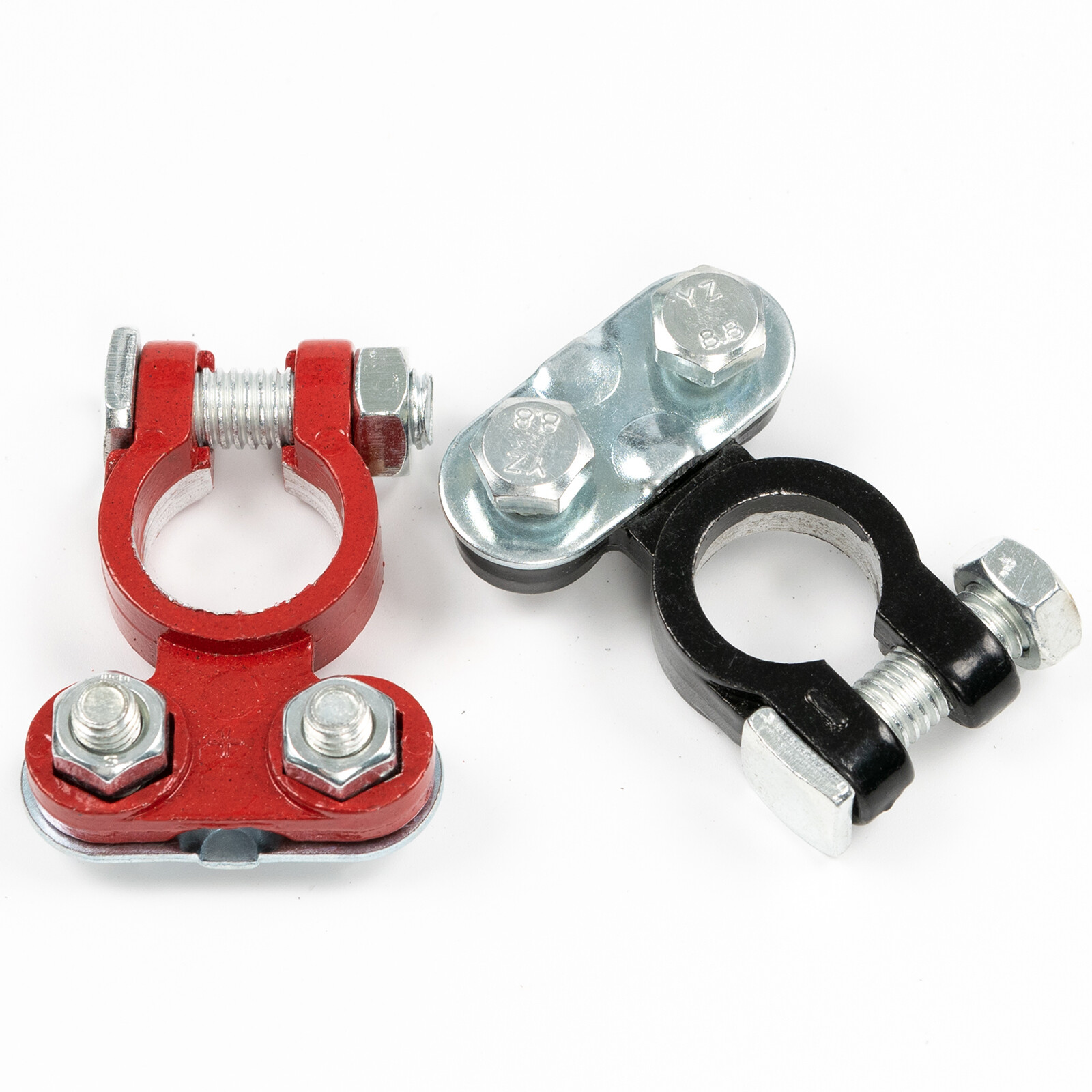 2PCS Negative & Positive Battery Cable Car Terminals Top Post Connectors Clamp