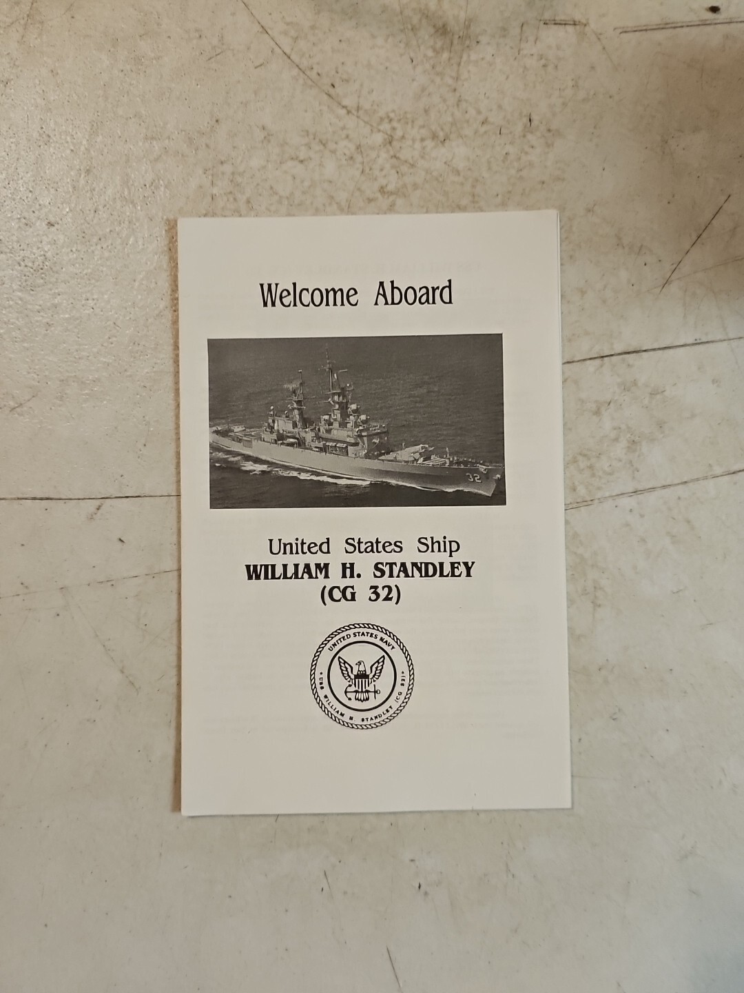 VINTAGE USS William H Standley CG 32 Welcome Aboard Brochure. US NAVY