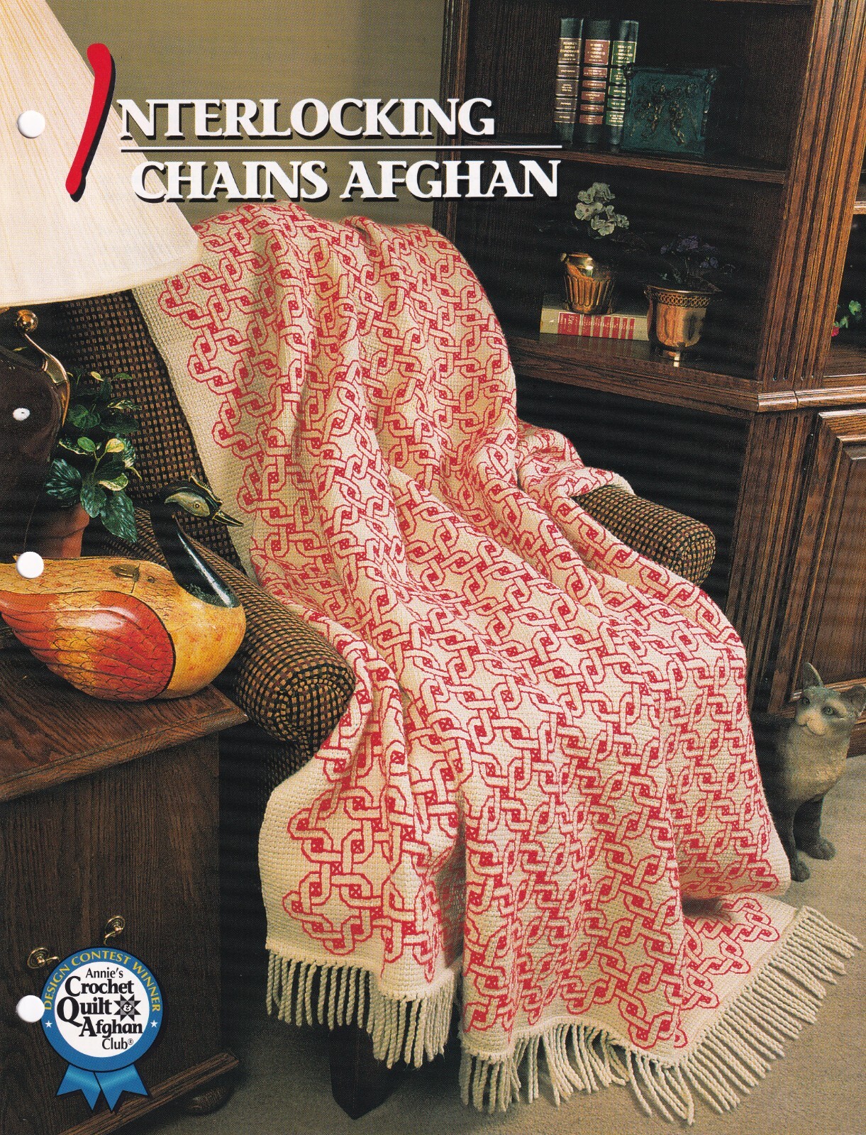 Annie's Crochet Afghan INTERLOCKING CHAINS AFGHAN Pattern Leaflet