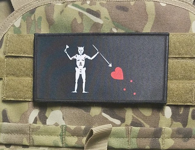 Blackbeard Pirate 3X6 Tactical Hook Military Patch for Plate Carrier