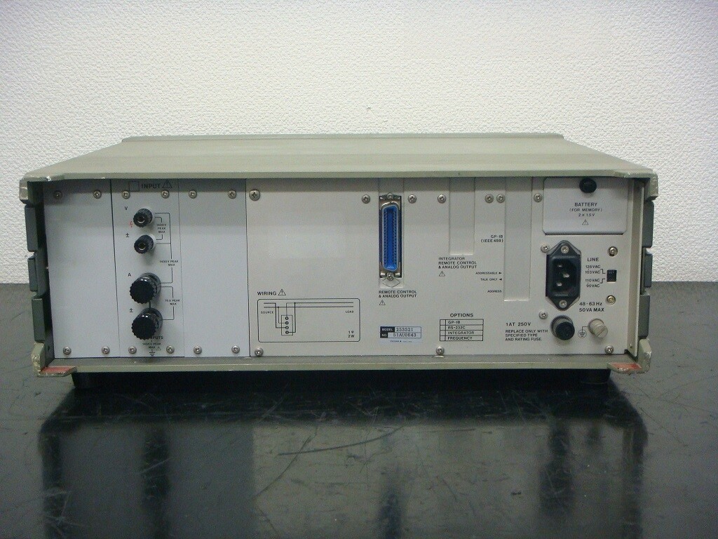 YOKOGAWA 2533-21 AC/DC 600V 20A POWER METER