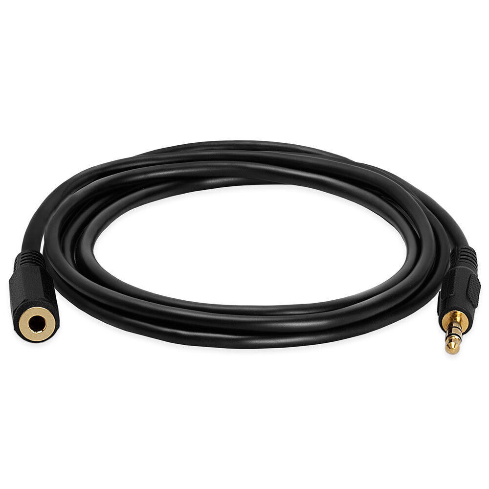 5FT 3.5mm Stereo Audio Cable 1/8" Male to Female Extension Cord AUX Headphone