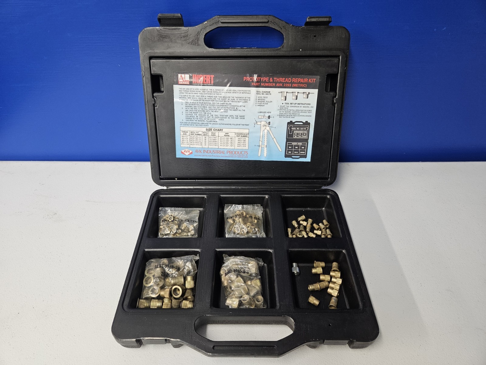 Prototype Insert and Thread Repair Tool Kit AVK2293 In Box