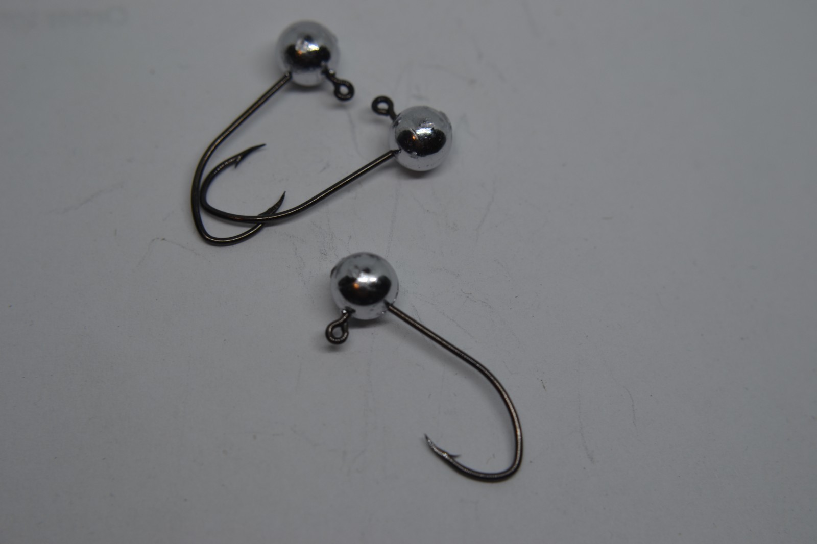 1/16 #6 BALL JIG HEAD NO COLLAR MUSTAD BLACK SICKLE HOOKS 100 CNT JIG TYING